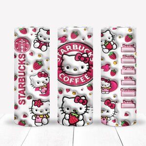 Hello Kitty Tumbler, Girls Gift, Birthdays, Christmas, Choice of Pink/Yellow